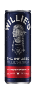 Strawberry Watermelon THC Infused Willie's & Soda